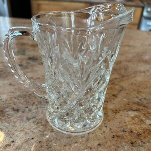 Anchor Hocking Prescot Syrup Pitcher "Pineapple & Fan" pattern 1960s. 5.5” x 3.5